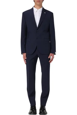 Manuel Ritz Pakken, Heren, Blauw, 2Xl, Elegant Blauw Two Button Suit