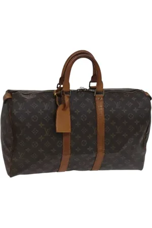 LOUIS VUITTON Pre-owned, Dames, Bruin, ONE Size, Leer, Tweedehands Canvas Louis Vuitton tassen
