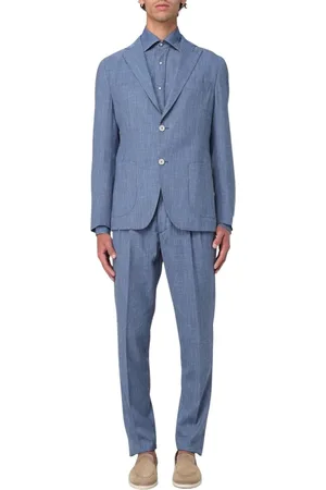 ELEVENTY Pakken, Heren, Blauw, XL, Denim, Moderne Denim Suit