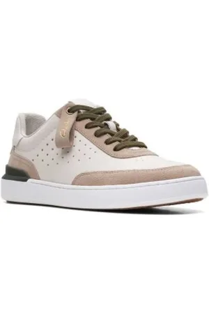 Clarks Schoenen, Heren, Wit, 42 EU, Suède, Suede Courtlite Sneakers