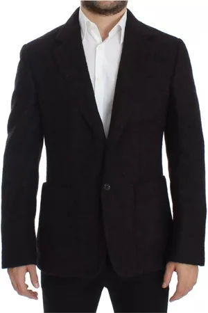 Dolce & Gabbana Jassen, Heren, Rood, M, Bordeaux Alpaca Twee Knoop Blazer