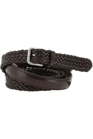 Dolce & Gabbana Accessoires, Heren, Zwart, 90 CM, Leer, Geweven Design Riem