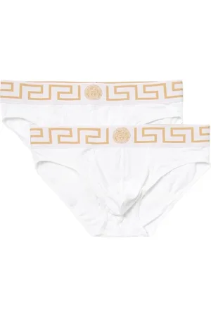 VERSACE Ondergoed, Heren, Wit, S, Katoen, Luxe katoenen slips