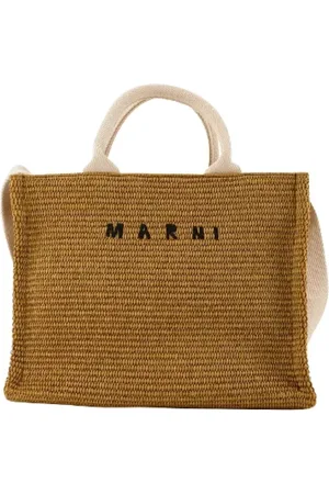 Marni Tassen, Dames, Bruin, ONE Size, Katoen, Rieten Zomertote