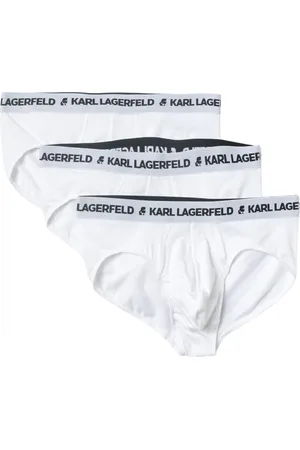 Karl Lagerfeld Ondergoed, Heren, Wit, S, Ondergoed met iconisch grafisch ontwerp