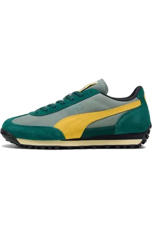 PUMA Schoenen, Heren, Groen, 43 EU, Suède, Vintage Canvas Sneakers met Suède Afwerking