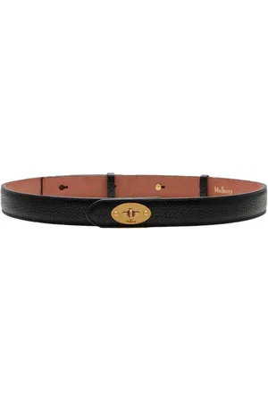 MULBERRY Accessoires, Dames, Zwart, 3Xs, Leer, Smalle riem in zwart leer