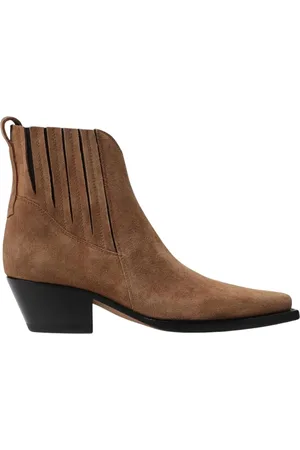 Buttero Schoenen, Dames, Bruin, 38 1/2 EU, Leer, Platte Sand Enkellaarsjes voor vrouwen
