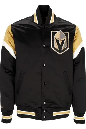 Mitchell & Ness Jassen, Heren, Zwart, L, Polyester, NHL Heavyweight Bomberjack met Vegas Golden Knights Logo