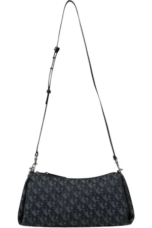 Calvin Klein Tassen, Dames, Zwart, ONE Size, Polyester, Zwarte Polyester Handtas
