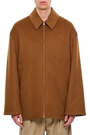 J.W.Anderson Jassen, Heren, Bruin, S, Wol, Bruine Wollen Trenchcoat