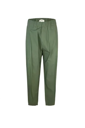 A PAPER KID Broeken, Heren, Groen, S, Katoen, Groene Wijde Katoenen Broek