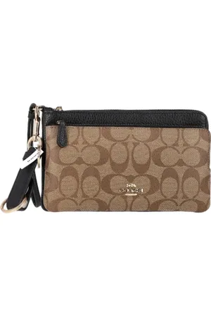 Coach Pre-owned, Dames, Bruin, ONE Size, Tweedehands Canvas handtassen