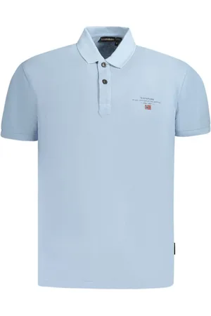 Napapijri Tops, Heren, Blauw, XL, Lichtblauw Heren Polo Shirt