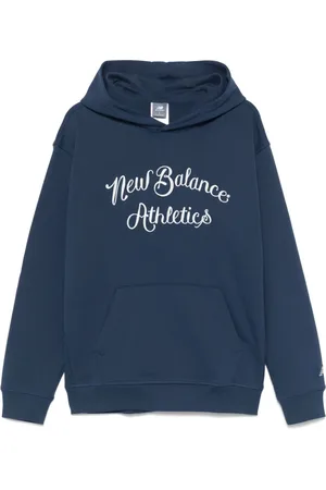 New Balance Sweatshirts & Hoodies, Heren, Blauw, L, Katoen, Marineblauwe Drop Shoulder Sweatshirt