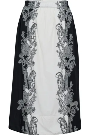 Part Two Rokken, Dames, Zwart, XS, Zwart Paisley A-lijn Rok