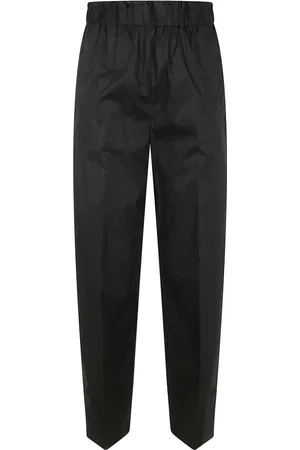 Twin-Set Broeken, Dames, Zwart, M, Popeline Broek Art. 251Tt 202E