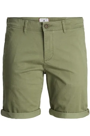JACK & JONES Korte broeken, Heren, Groen, XL, Effen Kleur Intelligence Shorts Diep Groen