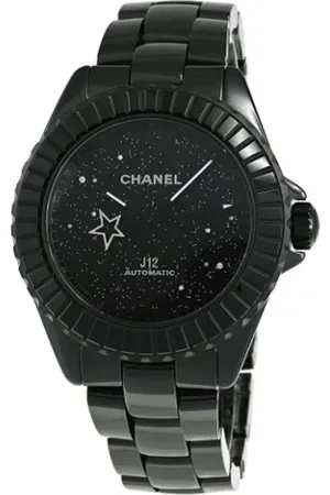 CHANEL Pre-owned, Heren, Zwart, ONE Size, Pre-owned Linen watches