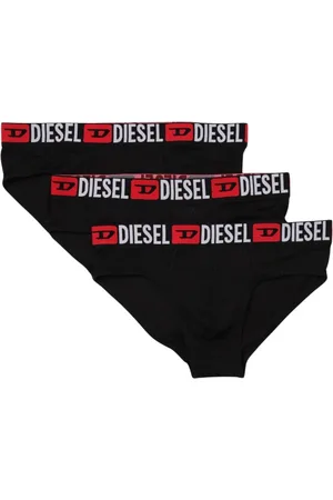 Diesel Ondergoed, Heren, Zwart, S, Katoen, Zwarte herenondergoed 3-pack