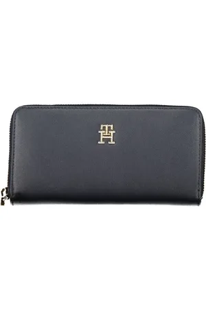 Tommy Hilfiger Accessoires, Dames, Blauw, ONE Size, Polyester, Blauwe Organizer Portemonnee met Rits