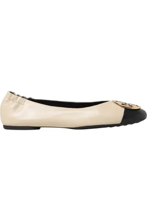 Tory Burch Schoenen, Dames, , 37 EU, Leer, Nude Leren Ballet Flats