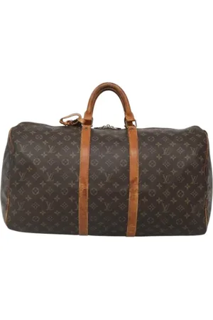 LOUIS VUITTON Pre-owned, Dames, Bruin, ONE Size, Leer, Tweedehands Canvas Louis Vuitton tassen