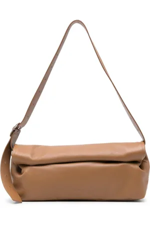 Jil Sander Tassen, Dames, Bruin, ONE Size, Bruine Schoudertas met Zak