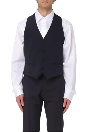 Emporio Armani Pakken, Heren, Blauw, 3Xl, Wol, Elegante Wollen Vest