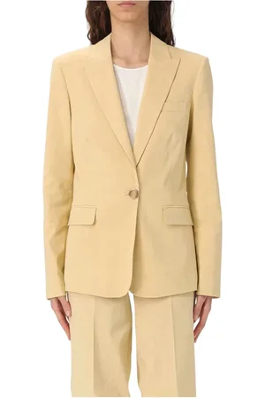 Pinko Jassen, Dames, Geel, XL, Gebalanceerde Jas Equilibrato Model Art.