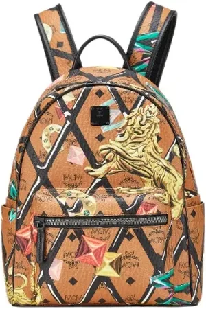 MCM Pre-owned, Dames, Veelkleurig, ONE Size, Leer, Pre-owned Leather backpacks