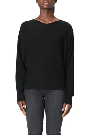 Twin-Set Truien, Dames, Zwart, M, Oversized Viscose Sweater
