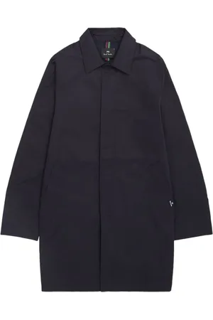 Paul Smith Mantels, Heren, Blauw, M, Katoen, Marineblauwe Katoen-Nylon Jas