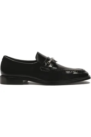 Kazar Schoenen, Heren, Zwart, 41 EU, Leer, Zwarte loafers met sieradenversiering
