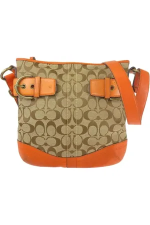 Coach Pre-owned, Dames, , ONE Size, Leer, Pre-owned Canvas shoulder-bags