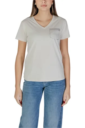 Liu Jo Tops, Dames, , XL, Katoen, Katoenen T-shirt korte mouwen lente/zomer