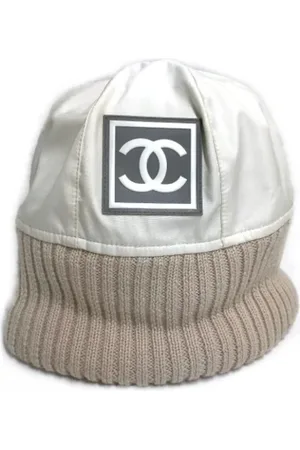 CHANEL Pre-owned, Dames, Wit, ONE Size, Pre-owned Fabric hats