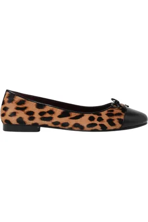 Tory Burch Schoenen, Dames, Bruin, 37 EU, Leopard Print Ballet Flats