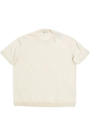 Moncler Tops, Heren, , 2Xl, Katoen, Gebreide Ronde Hals T-Shirt