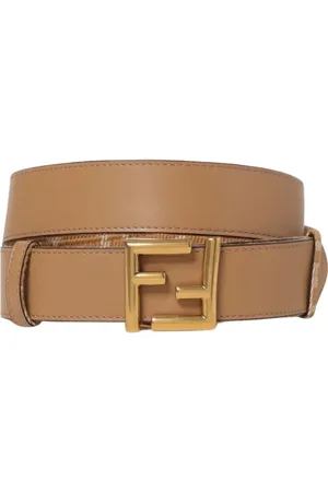 Fendi Accessoires, Dames, , 80 CM, Leer, Iconische Logo Leren Riem