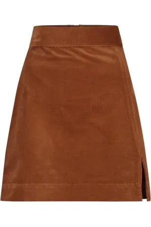 Fabienne Chapot Rokken, Dames, Bruin, XL, Katoen, Vivian Skirt