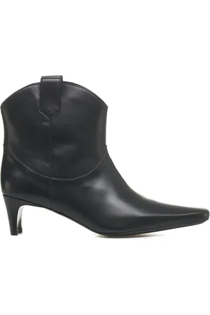 Staud Schoenen, Dames, Zwart, 37 EU, Leer, Zwarte Enkellaarsjes voor Vrouwen