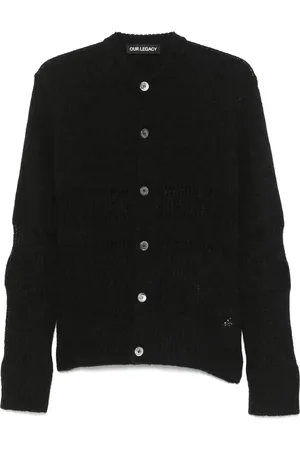 OUR LEGACY Truien, Heren, Zwart, M, Drop Cardigan voor Stijlvolle Look
