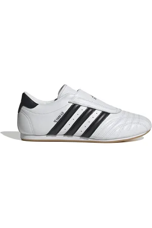 adidas Schoenen, Dames, Wit, 37 1/3 EU, Witte Slip-On Leren Sneakers