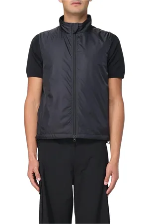 Aspesi Jassen, Heren, Zwart, L, Zwarte Zip Up Suit Vest