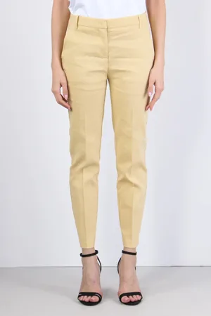 Pinko Broeken, Dames, Geel, M, Stijlvolle Bello Broek