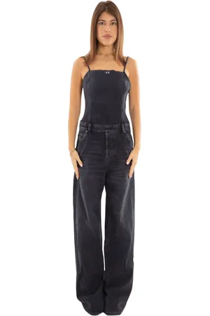 Diesel Jumpsuits & Playsuits, Dames, Zwart, S, Denim, Denim Overall in 02