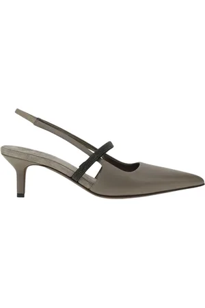 Brunello Cucinelli Schoenen, Dames, Grijs, 36 EU, Elegante Grijze Ballet Flats
