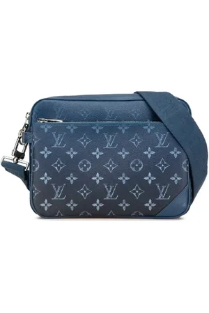 LOUIS VUITTON Pre-owned, Heren, Blauw, ONE Size, Leer, Pre-owned Canvas shoulder-bags
