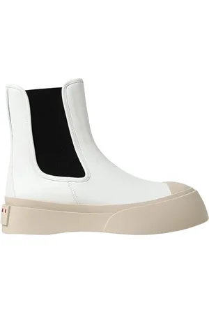 Marni Schoenen, Dames, Wit, 38 EU, Witte Chelsea Boots voor vrouwen